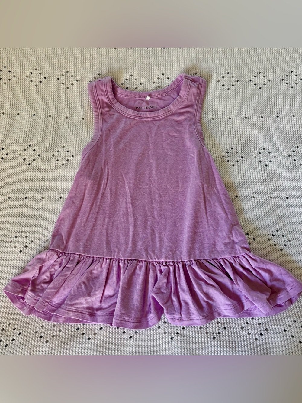 Posh Peanut Lavender Ruffle Hem Tank